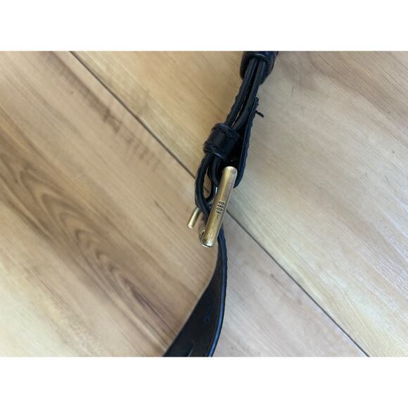 HOBO ANGLER Crossbody Leather Handbag Purse Black with Gold Hardware - Picture 6 of 6